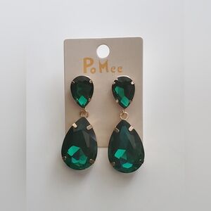 Double Teardrop Dangle Earrings